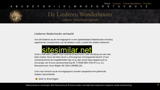 liederennederlandsvertaald.nl alternative sites