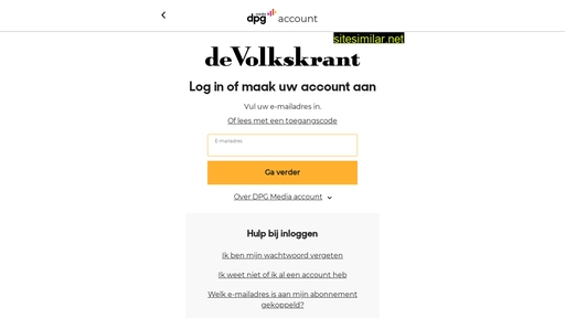 login.dpgmedia.nl alternative sites