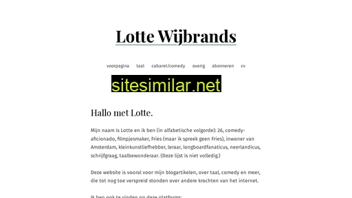 Lottewijbrands similar sites