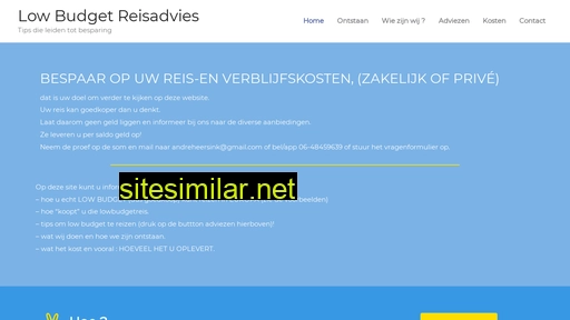 lowbudgetreisadvies.nl alternative sites