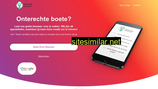makkelijkbezwaar.nl alternative sites