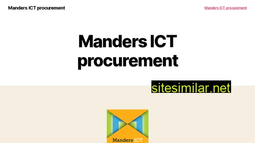 Mandersictprocurement similar sites