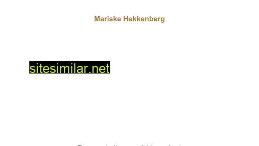 mariskehekkenberg.nl alternative sites