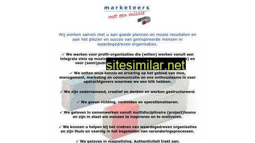 marketeersmeteenmissie.nl alternative sites