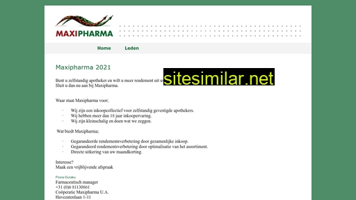 maxipharma.nl alternative sites