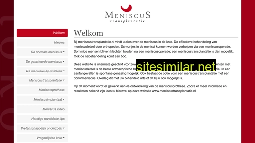 meniscustransplantatie.nl alternative sites