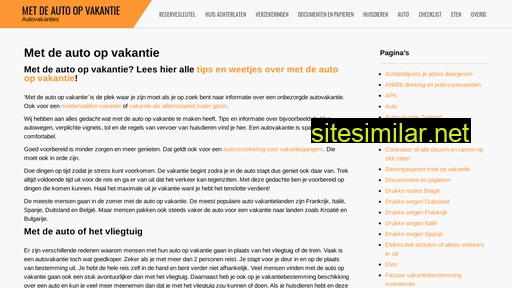 metdeautoopvakantie.nl alternative sites