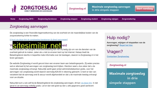 mijnzorgtoeslagaanvragen.nl alternative sites
