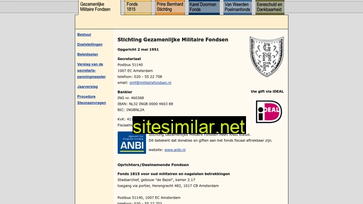militairefondsen.nl alternative sites