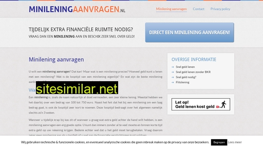 minileningaanvragen.nl alternative sites