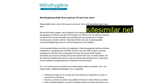 mondhygienepraktijkhoorn.nl alternative sites