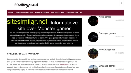 monstersgame.nl alternative sites