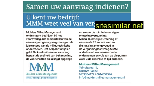 muldersmilieumanagement.nl alternative sites