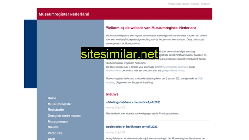 museumregisternederland.nl alternative sites