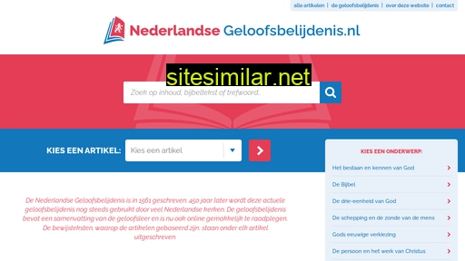 Nederlandse-geloofsbelijdenis similar sites