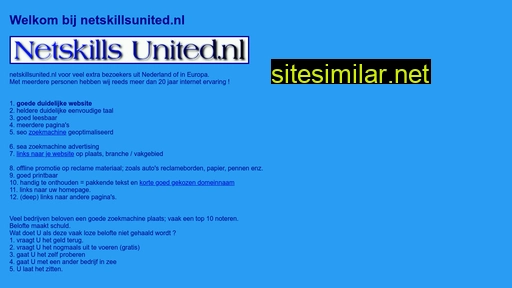 netskillsunited.nl alternative sites