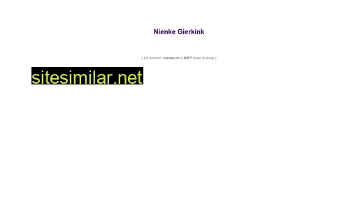 nienke.nl alternative sites