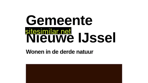 nieuweijssel.nl alternative sites