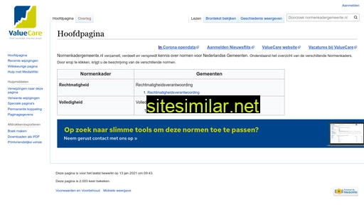 normenkadergemeente.nl alternative sites