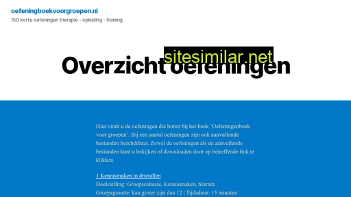oefeningenboekvoorgroepen.nl alternative sites