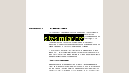 offertetraprenovatie.nl alternative sites