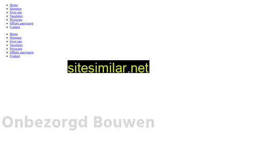 onbezorgdbouwen.nl alternative sites