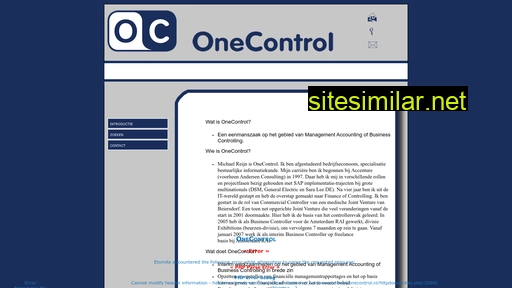onecontrol.nl alternative sites