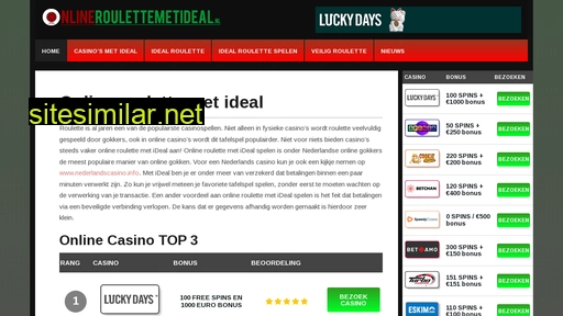 onlineroulettemetideal.nl alternative sites