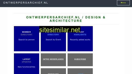 ontwerpersarchief.nl alternative sites