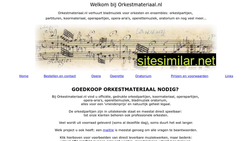 Orkestmateriaal similar sites