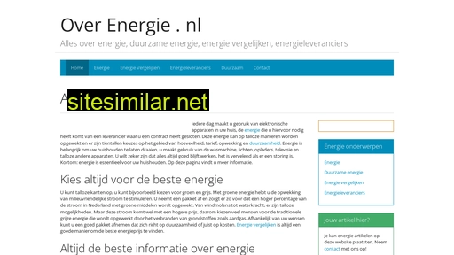 overenergie.nl alternative sites