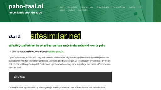pabo-taal.nl alternative sites