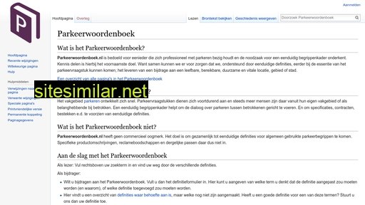 parkeerwoordenboek.nl alternative sites