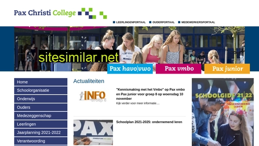 paxchristicollege.nl alternative sites