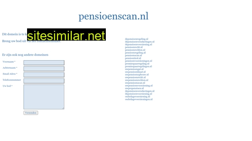 pensioenscan.nl alternative sites