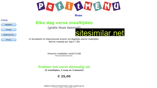 petitmenu.nl alternative sites