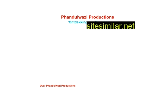 Phandulwaziproductions similar sites