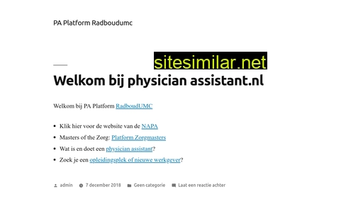 physicianassistant.nl alternative sites