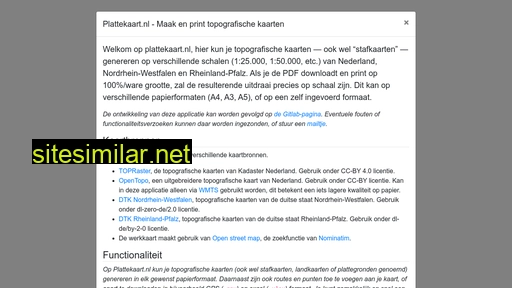 plattekaart.nl alternative sites