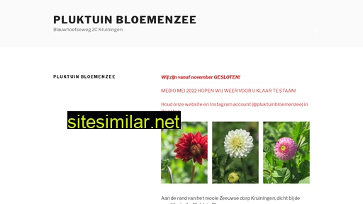 pluktuinbloemenzee.nl alternative sites