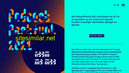 podcastfestival.nl alternative sites