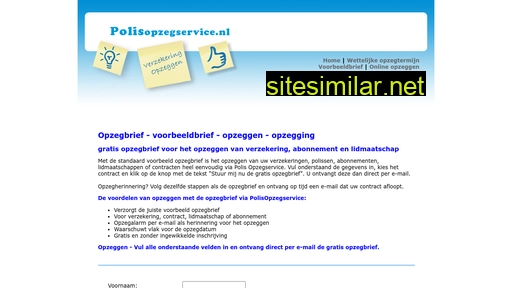 polisopzegservice.nl alternative sites