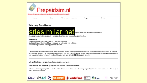 prepaidsim.nl alternative sites