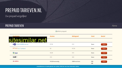 prepaidtarieven.nl alternative sites