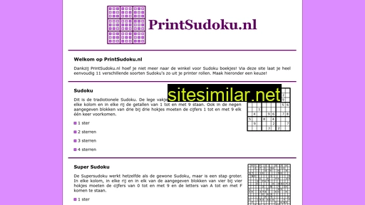 printsudoku.nl alternative sites