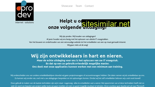 prodev.nl alternative sites