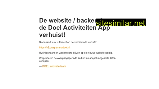 programmadoel.nl alternative sites