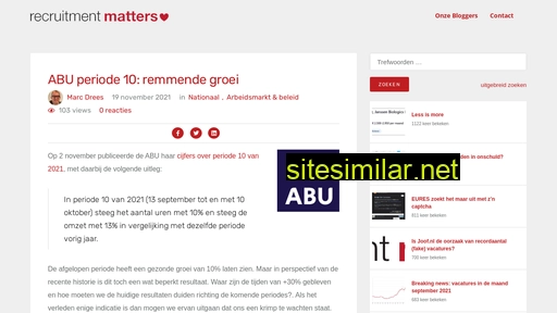 recruitmentmatters.nl alternative sites