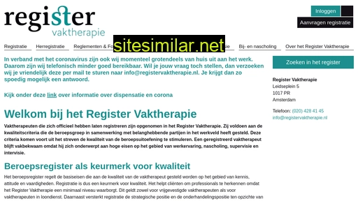 registervaktherapie.nl alternative sites