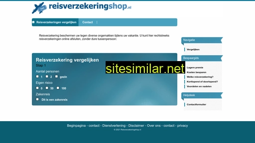 reisverzekeringshop.nl alternative sites